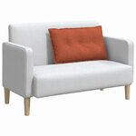 vidaXL Coussin de Dos Rouge orange 80 x 50 cm Tissu en velours côtelé