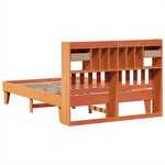 vidaXL Cadre de lit sans matelas cire marron 150x200cm bois pin massif