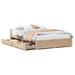 vidaXL Cadre de lit sans matelas 150x200 cm bois de pin massif