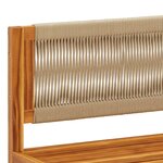 vidaXL Ensemble de canapés de jardin 7 pièces avec coussins bois d'acacia et corde
