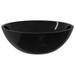 vidaXL Lavabo Verre 50x37x14 cm Noir