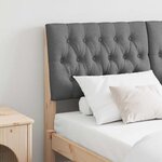 vidaXL Tête de lit capitonnée Gris foncé 135 cm Pin massif