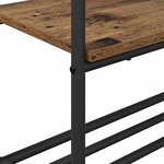 vidaXL Portant à vêtements avec étagères Bois ancien 77 x 30 x 171 cm