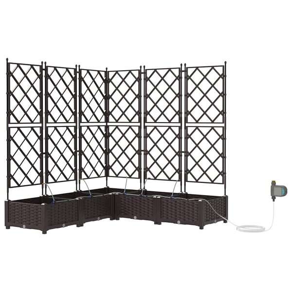 vidaXL Pots de jardin Marron 120 x 120 x 126 cm Acier