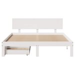 vidaXL Cadre de lit avec tiroirs sans matelas blanc 120x190 cm