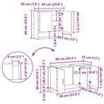 vidaXL Ensemble de mobilier de salle de bain 2 Pièces Bois Ancien