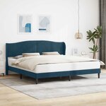 vidaXL Cadre de lit avec tête de lit Bleu 180 x 200 cm Velours