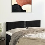 vidaXL Têtes de lit 2 Pièces Noir 72x5x78/88 cm Velours