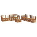 vidaXL Ensemble de canapés d'extérieur 9 pc Naturel
