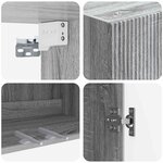 vidaXL Armoire Murale 59 x 31 x 60 cm Bois d'ingénierie Sonoma gris