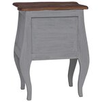 vidaXL Table de chevet bois d'acajou massif 48x35x64 cm