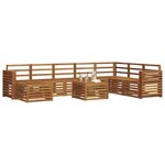 vidaXL Ensemble de canapés d'extérieur 9 Pièces Naturel