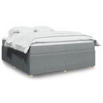 vidaXL Sommier à lattes de lit avec matelas Gris clair 180x200cm Tissu