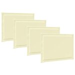 vidaXL Coussins de siège 4 pc Polyester Crème 47 x 36 x 2 cm