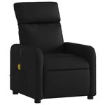 vidaXL Fauteuil inclinable massant en similicuir noir