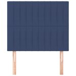 vidaXL Tête de lit Bleu 100x5x118/128 cm Tissu