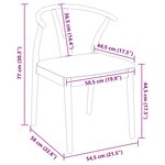 vidaXL Chaise de salle à manger 2 Pièces Naturel et clair