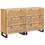 vidaXL Buffet 2 Pièces Marron 60 x 33 x 75 cm Bois de mangue massif