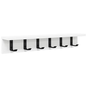 vidaXL Porte-manteau mural Blanc 60 x 10.5 x 10.5 cm Bois d'ingénierie