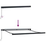 vidaXL Auvent Rétractable Vert et jaune 300 x 250 cm Tissu et Métal