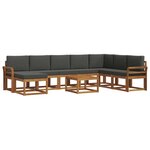 vidaXL Ensemble de canapés d'extérieur 9 pc Naturel et Anthracite