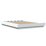 vidaXL Cadre de lit avec lumières LED blanc 140x200 cm bois ingénierie