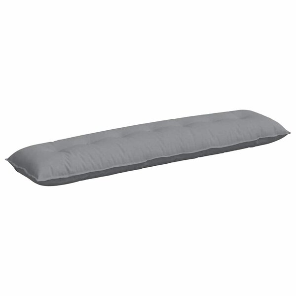vidaXL Coussin de Dos Gris clair 200 x 19 x 50 cm tissu