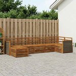 vidaXL Ensemble de canapés d'extérieur 6 pc Naturel