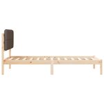 vidaXL Cadre de lit avec tête de lit rembourrée Taupe 75 x 190 cm