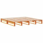 vidaXL Lit bibliothèque sans matelas cire marron 180x200cm bois massif