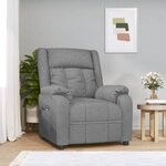 vidaXL Fauteuil Gris clair Tissu