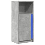 vidaXL Buffet avec LED gris béton 42 5x34x100 cm bois d'ingénierie