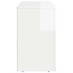 vidaXL Buffet Blanc brillant 100 x 35 x 59 cm Bois d'ingénierie