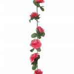 vidaXL Guirlandes de fleurs de Noël 6 Pièces rouge rosé 250 cm