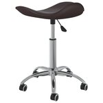 vidaXL Tabouret de salon et spa Marron Similicuir