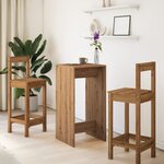vidaXL Table de bar chêne artisanal 51x50x103 5 cm bois d'ingénierie
