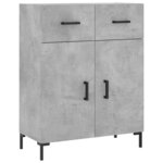 vidaXL Buffet gris béton 69 5x34x90 cm bois d'ingénierie