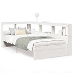 vidaXL Lit bibliothèque sans matelas blanc 75x190cm bois de pin massif