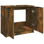 vidaXL Armoire de bain Chêne fumé 64 5x33 5x59 cm Bois d'ingénierie