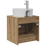 vidaXL Vanité de lavabo mural Chêne artisanal 49 5 x 44 5 x 65 cm