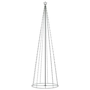 vidaXL Arbre de Noël cône 330 LED blanc chaud décoration 100x300 cm