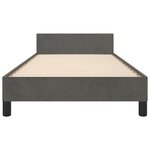 vidaXL Cadre de lit sans matelas gris foncé 100x200 cm velours