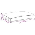 vidaXL Coussin Crème 120 x 80 x 12 cm Tissu Oxford