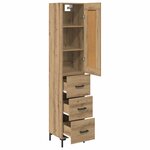 vidaXL Haut Armoire avec tiroir Chêne artisanal 34 5 x 34 x 180 cm