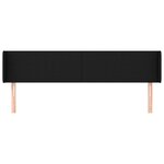vidaXL Tête de lit avec oreilles Noir 163x16x78/88 cm Tissu
