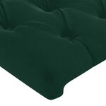 vidaXL Tête de lit Vert foncé 144 x 7 x 118/128 cm Velours