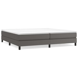 vidaXL Cadre de lit gris 200x200 cm similicuir