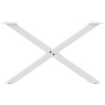 vidaXL Pieds de table basse en forme de X  2 pièces  blanc  70 x (42-43) cm  acier
