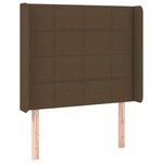 vidaXL Sommier à lattes de lit matelas LED Marron foncé 90x190cm Tissu