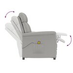 fauteuil de massage vidaXL en microfibre gris clair